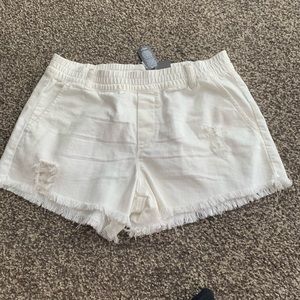 Aerie white jean shorts